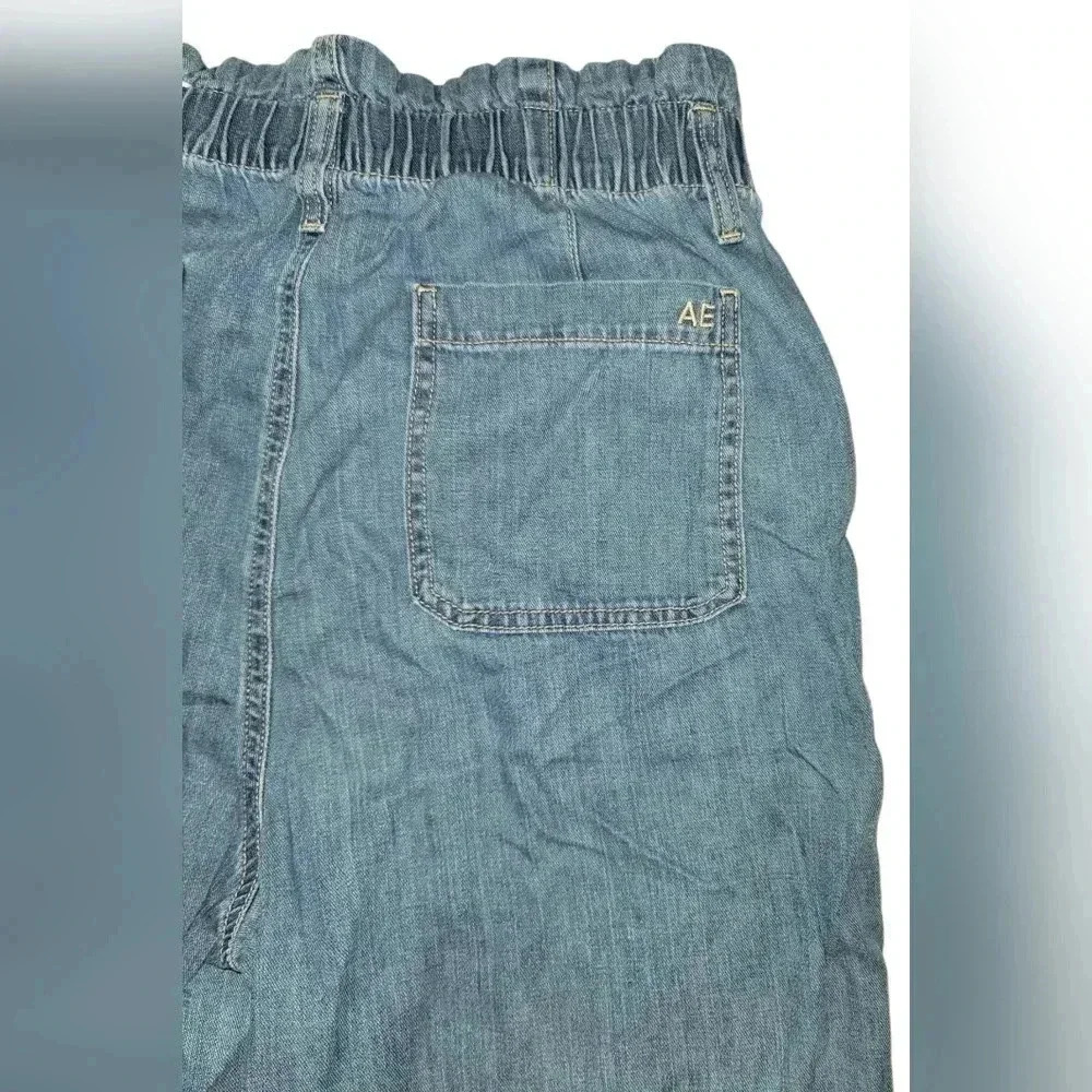 American Eagle Highest Rise Mom Blue Pants Size 8 - Picture 6 of 7